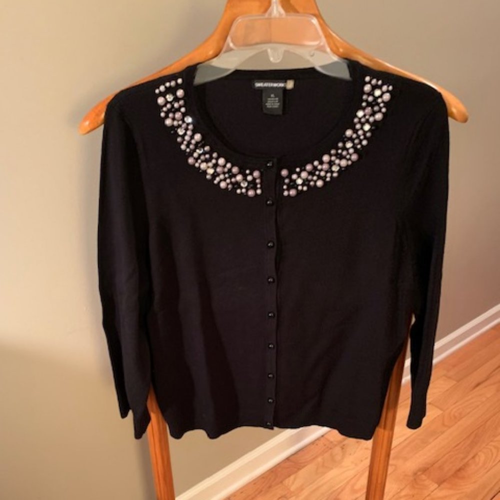 *HP* Sweaterworks black beaded sweater - Picture 8 of 8